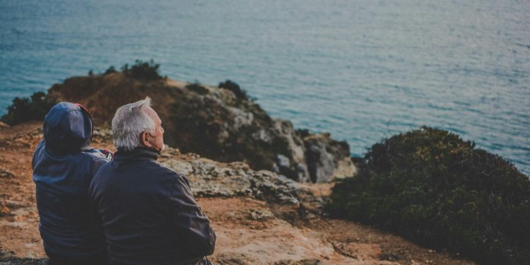 regrets of the dying, couple looking out to sea
