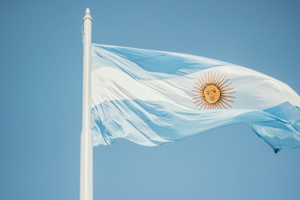 Argentina flag football supports
