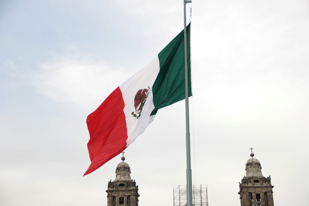 Mexico flag, host of world cup 2026